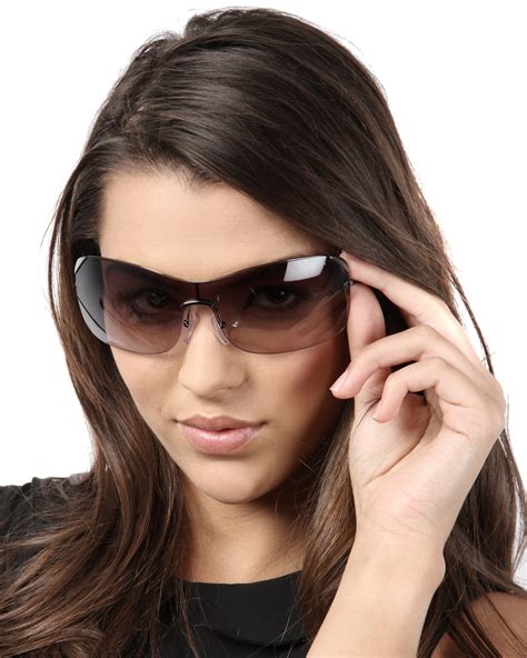 rimless star shield sunglasses prada|neiman marcus Prada sunglasses women.